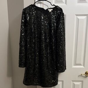 H&M Shimmering Black Sequin Top